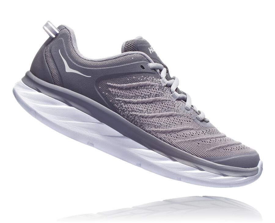 Running Shoes Womens - Hoka One One Akasa - Grey - ONCEQWP-84